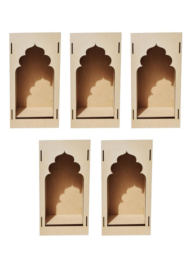 LET'S DIY طقم ديكور حائط "جاروكا" من خشب MDF غير مكتمل الصنع - صندوق خشبي عادي مقطوع يدويًا لتزيين المنزل بشكل إبداعي، وإطار قابل للتخصيص للأعمال الفنية والرسم والمشاريع اليدوية. - Image 1